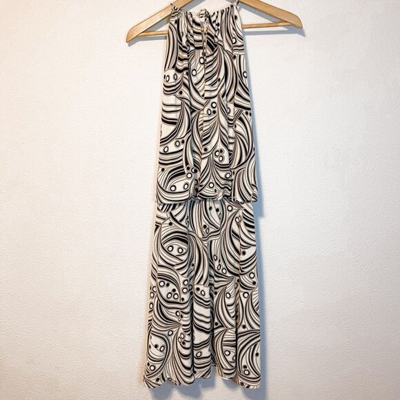 Maggy London Y2K Brown Patterned Tank Dress Size 12 - Picture 1 of 6